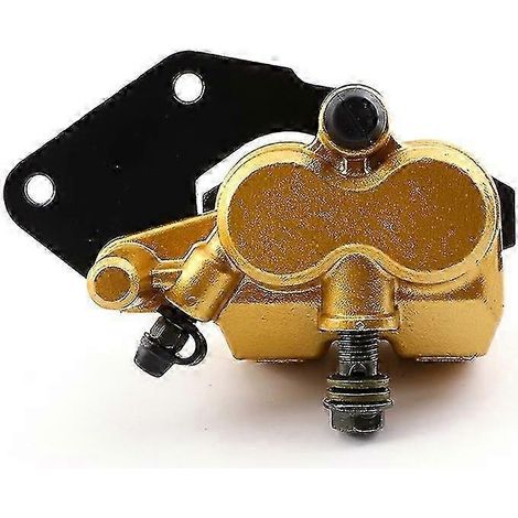 Étriers de frein compatibles avec divers scooters et motos 50cc, 125cc, 150cc et 250cc. Pompes de frein Gy6 Qmb139 avec plaquettes de frein (dorées). (1/5)
