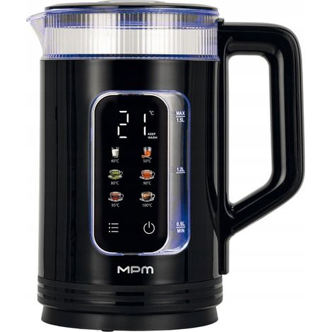 MPM MCZ-135 Wasserkocher mit Touchscreen und doppelwandiger Konstruktion, 1 Stück. (1/3)