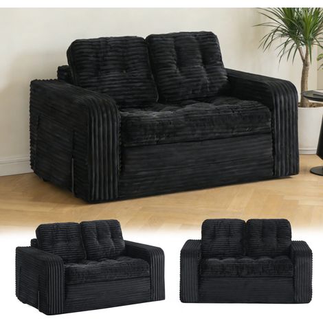 Faltbares Schlafsofa, Tragbarer Stuhl-Bett-Komfortable Bodensofa, Umwandelbarer Schlafsessel mit Kissen, Cord-Stoffbezug Sessel Schlafcouch, für Wohnzimmer und Schlafzimmer