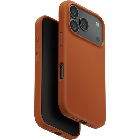 Étui UNIQ Lino pour iPhone 17 Pro avec chargeur Magclick, orange (1/5)