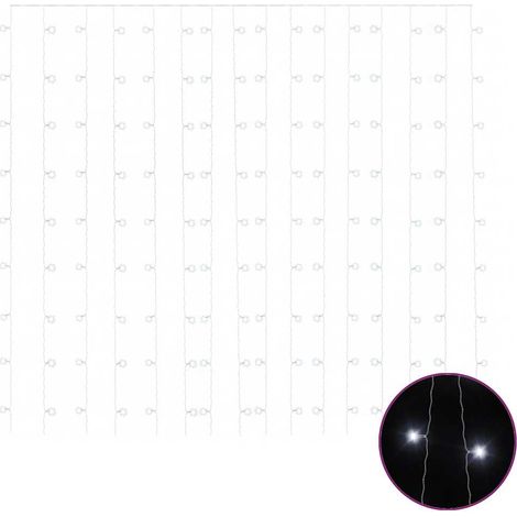 Rideaux lumineux à LED 3x3 m 300 LED Blanc froid 8 fonctions