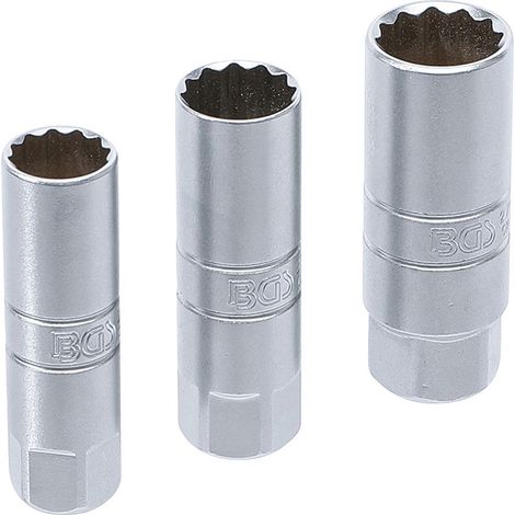 BUSSOLE PER CANDELE POLIGONALI SET 3 PZ ATTACCO 3/8” 14 - 16 - 18 mm BGS