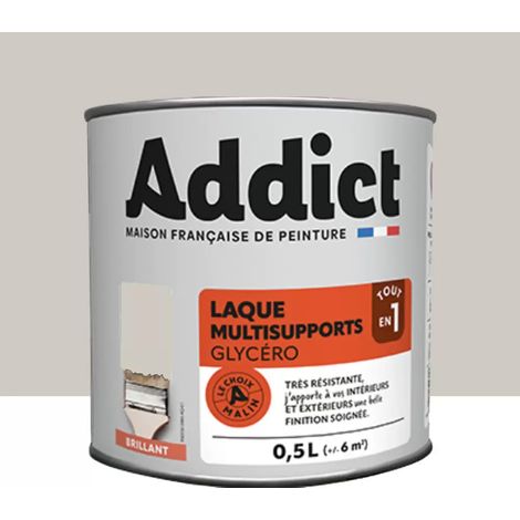 Laque Glycéro Multisupports Addict Ivoire Brillant 0,5 L (1/2)