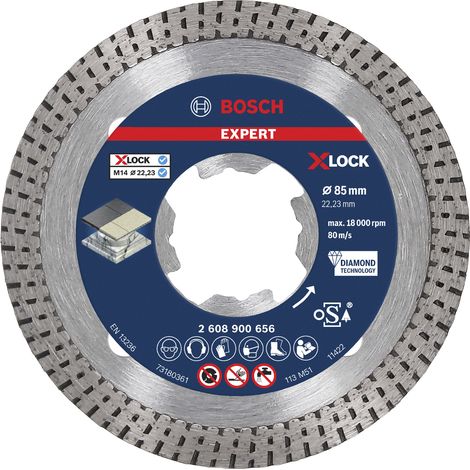 Bosch EXPERT HardCeramic X-LOCK Diamond Cutting Disc 85 x 22.23 x 1.6 x 7mm (1/5)