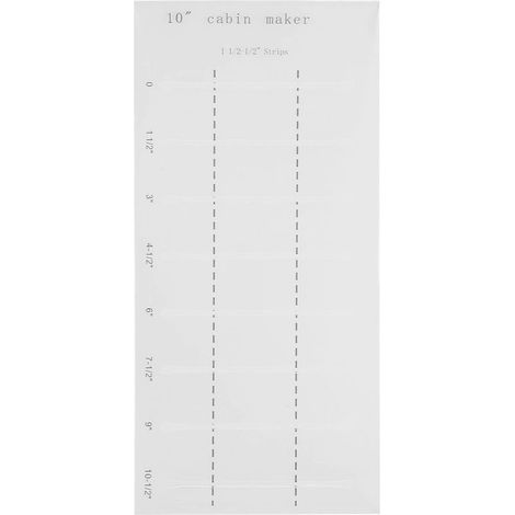 10-Zoll-Blockhaus-Patchwork-Schablonenset, transparentes Lineal mit klarer Skala, glatte Kanten, für Nähbegeisterte (1/5)