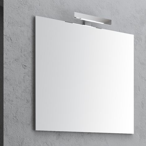 Specchio da bagno con lampada led misura 52x68 cm senza lampada led - confezione 1