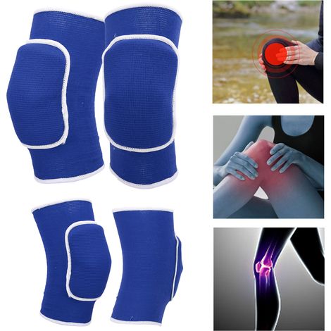 1 Paire de Genouillères de Protection Épaisses pour Danse Yoga et Sports Bleues