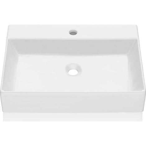 Vasque, Forme Ovale, Construction en Céramique Durable, Rectangle B (1/2)