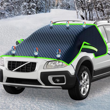 Couverture Pare Brise Voiture,Protection Pare Brise Hiver,Protege Pare Brise Hiver,Bâche Pare Brise,Universelle pour Voiture Anti Givre (1/5)