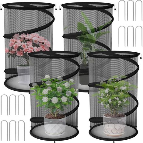 Malla protectora para plantas, plegable 4 protectores plegables contra insectos y pájaros para arándanos, verduras, frutas y flores. (1/5)