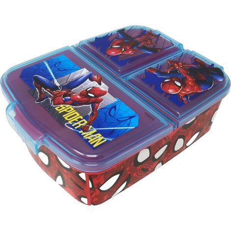 Brotdose Kinder Lunchbox Sandwichbox Fächer BPA frei Spiderman Au (1/5)
