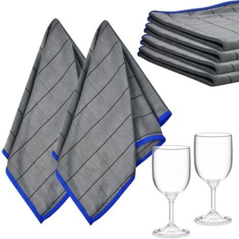 Window Cleaning Cloths Pack of 4 Carbon Cloths 40 x 40 cm Microfibre Cloths Window Cloth Streak-Free Microfibre Cloth Window Cleaning Cloth Glass Cloths (1/5)