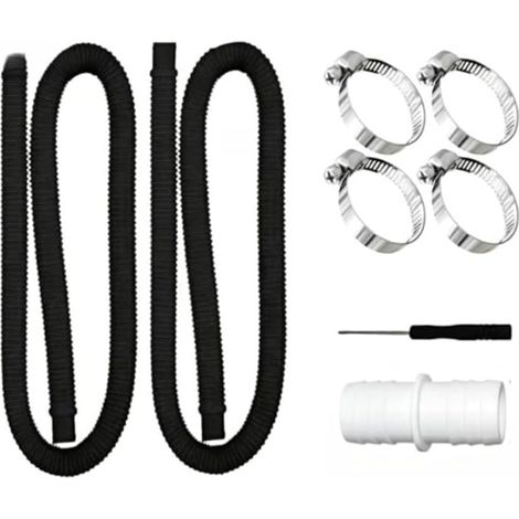 Deux tuyaux de piscine en polyéthylène de 1,5 m compatibles avec les pompes de piscine de 300, 330, 530 et 3000 gallons et spécifiés pour la manipulation de l'eau de 32 mm de diamètre intérieur (tuyau (1/5)