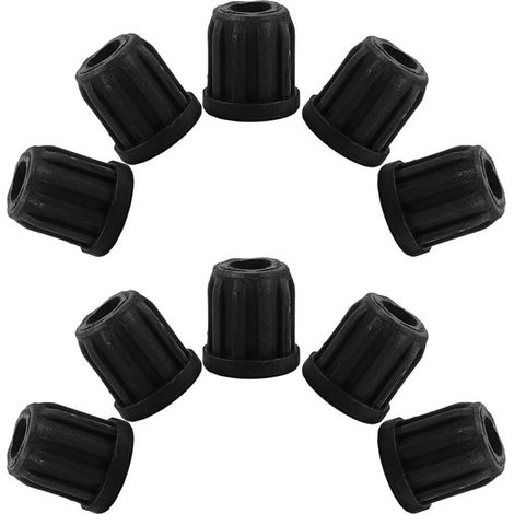 Paquete de 30 manguitos universales de plástico negro para vástagos de ruedas, accesorios de repuesto para sillas de oficina.