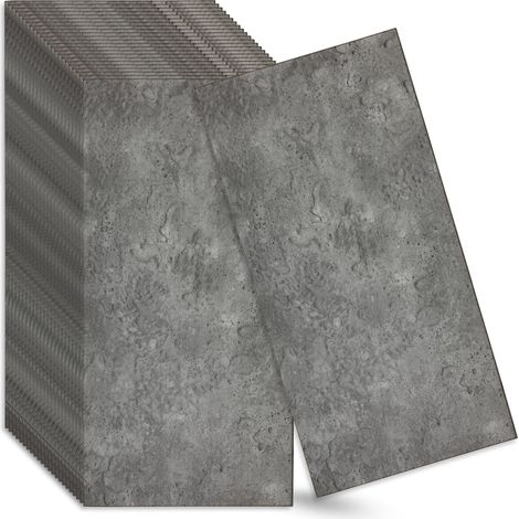 Verdico 3D Panneaux muraux Polystyrne - Gris - 100x50 Cm - 32 pices - Aspect béton - Panneaux de plafond - Revtement mural - 16 m2