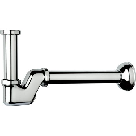 Sifone in ottone cromato ridotto ingombro ø1"1/4 x 32 mod. Major con rosone -522.4235 (1/2)