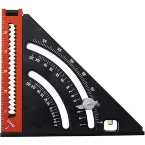 [JAMAIS UTILISÉ] Pré Equerre Menuisier Metal Aluminium Règle de Triangle Pliante Équerre Combinée 310mm Multifonction Équerre Triangle Règle d'Angle Rapporteur (1/4)