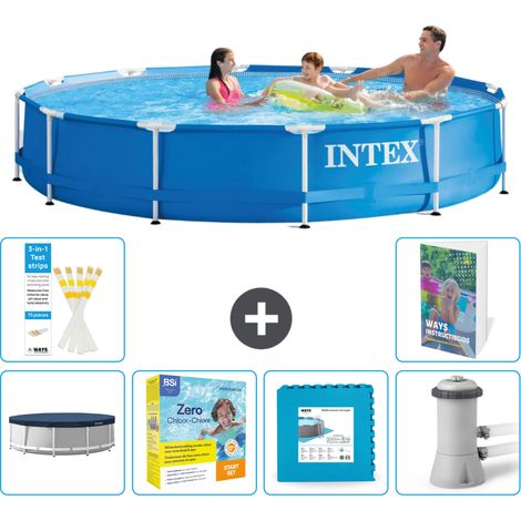Frame Pool Rund - 366x76 cm - 7-teilig S44
