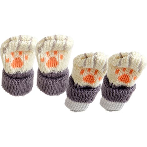 Chaussettes antidérapantes en maille, protège-pieds de table et de chaise avec motif pattes de chat. (1/5)