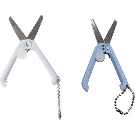 2-Piece Miniature Portable Scissors for Children, Travel and Office – Foldable and Compact Model for Stationery (1/4)