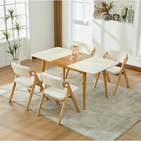 Chaise pliante rembourrée beige (1/5)
