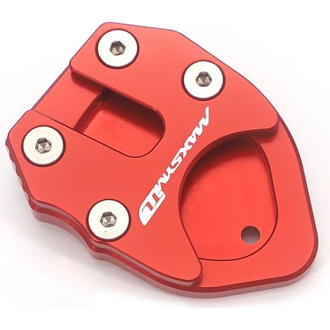 (Rouge) Compatible avec SYM MAXSYM TL 500 Maxsym TL500 2022 2021 2020 Accessoires moto Béquille latérale Extension de béquille Plaque de support maxpower (1/3)
