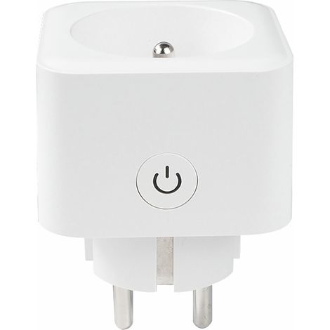 Prise marche/arrêt connectée Wi-fi avec compteur de consommation, 230V, compatible assitants vocaux - Tibelec (1/5)