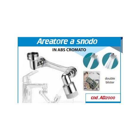Rompigetto Areatore con Snodo in ABS Cromato Hidro AD-2000 (1/2)