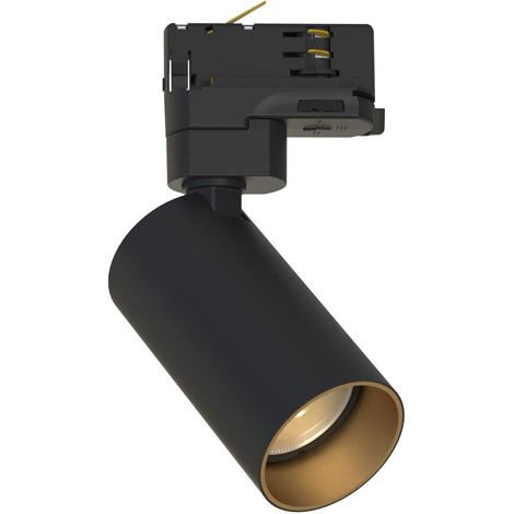 Spot rail 3 circuits noir-or orientable GU10 Nowodvorski (1/3)