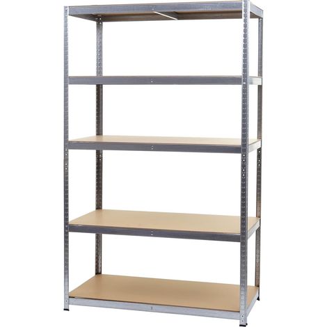 Schwerlastregal HHG-410, Kellerregal Steckregal Lagerregal, 875kg Stahl 5 Böden verzinkt 200x120x60cm (1/5)