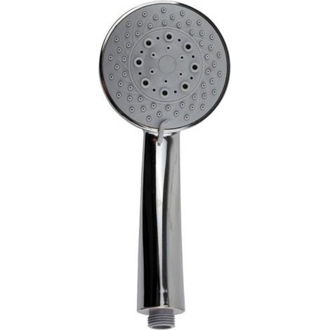 TRADE SHOP - Soffione Doccia Doccetta Multigetto Doccino Rotondo Moderno Bagno 10x24cm 69052 -