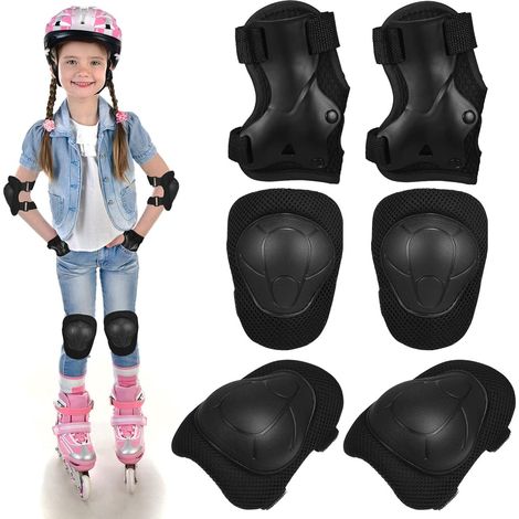 Genouillères pour enfants, équipement de protection pour vélo pour enfants, ensemble de protections genoux, coudes et poignets pour enfants pour les activités de plein air (1/5)