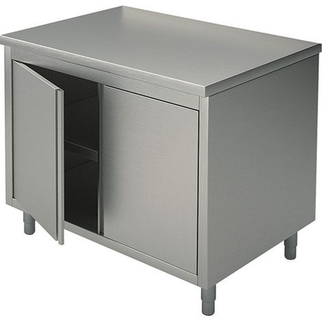 Table Armoire Basse Neutre Avec Une Portes Coulissantes, 900X700 mm - Virtus - STNB7090