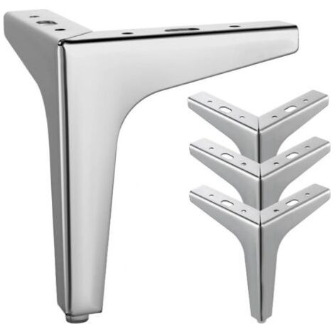 royaluxe-4 PCS Pieds de Meubles en Métal,6" 15cm Pieds de Meubles Triangulaires pour Meuble Canapé Table Basse Meuble TV et Autres Pieds de Meubles (1/4)