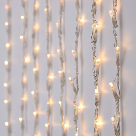 Rebecca Mobili Lichterketten-Wasserfall 220 Warmweiße LEDs Weihnachtsdeko für Zuhause Draußen (1/3)