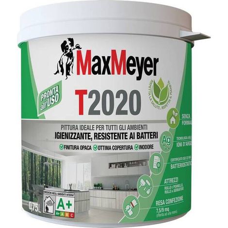 MAX IDROPITTURA T2020 TRASPIRANTE 0,750 L BIANCO