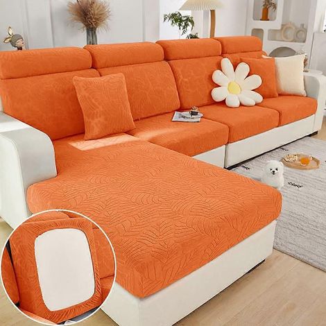 Hoes voor zitkussen van een bank, elastische bankhoes, 1-zits, L-vormige chaise longue meubelbeschermer. (1/5)