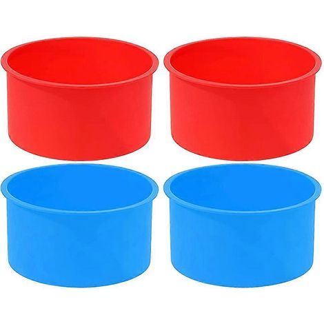Set mit 4 antihaftbeschichteten Silikon-Backformen, ideal für Mousses und Muffins. – 10,00 x 10,00 x 5,00 cm (1/4)