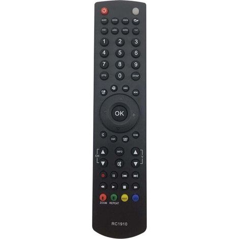 Remplacement pour la télécommande Grandin RC1910 Techwood. compatible avec les téléviseurs LED Grandin Thomson Toshiba.