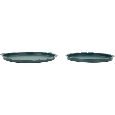 Lot de 2 Plateaux Déco "Saturn" 33cm Bleu (1/5)