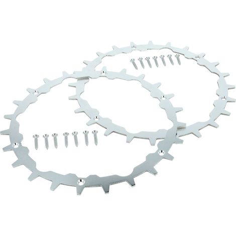 vhbw 2x Spikes compatible with Gardena SILENO city 300, 250 Smart, 400, 250 Robot Mower - Stainless Steel, 24 Teeth, incl. Screws