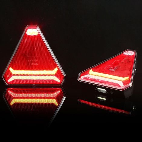 2x Feu Remorque Led 12-24V 6Fonctions Etanche Feux Arrière LED Rouge Antibrouillard Arrière Éclairage pour Remorque Agricole Tracteur (1/5)