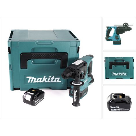 Trapano a percussione a batteria Makita DHR 242 G1J 18V 2.0J SDS-plus Brushless + 1x batteria ricaricabile 6.0Ah + Makpac - senza caricabatterie