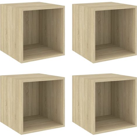 Maison Exclusive - Mobili a Muro 4pz Rovere Sonoma 37x37x37 cm Legno Multistrato