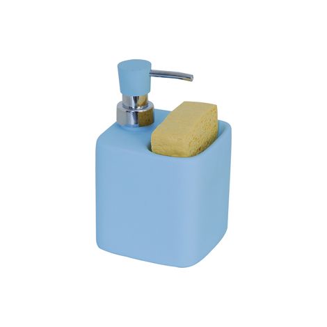 DISTRIBUIDOR DE JABÓN/PORTA ESPONJA AZUL CLARO MÁLAGA