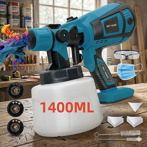 Handheld electric paint sprayer, wall and fence (1/5)