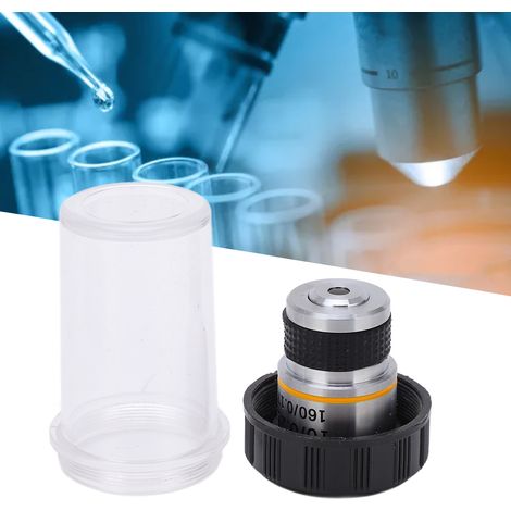 Objectif achromatique 185, objectif de microscope, objectif plan, objectif biologique, 10/0,25 (1/5)