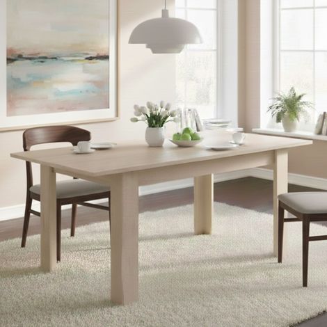 Tavolo allungabile Caladora, Consolle estensibile multiposizione, Tavolo da pranzo con allunga, 140/190x90h77 cm, Rovere (1/5)