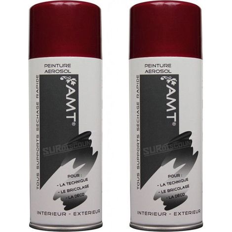 Bombe de Peinture - AMT - Fruit Rouge - 330ml - Lot de 2 - Acrylique Résistante (1/2)