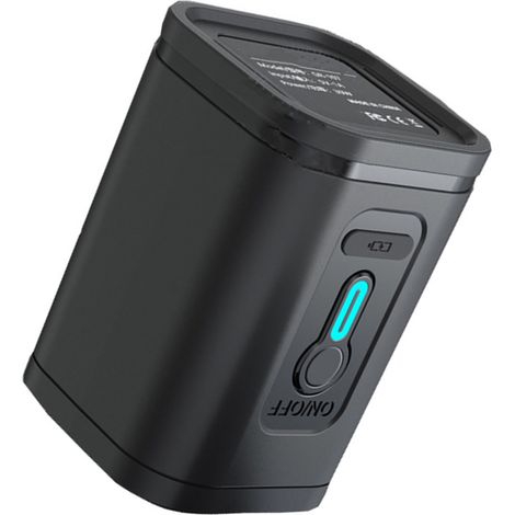 Mini pompe à air électrique portable avec interface USB, gonfleur/dégonfleur, alimentée par batterie, pour usage domestique. (1/4)